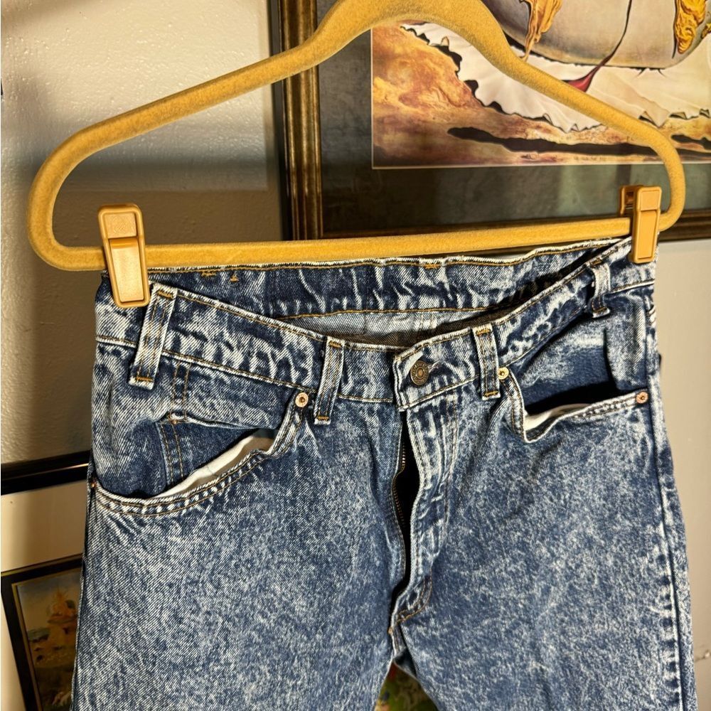 Vintage Acid Washed Orange Tab Levis Jeans Sz 34 x 32 - Picture 4 of 10